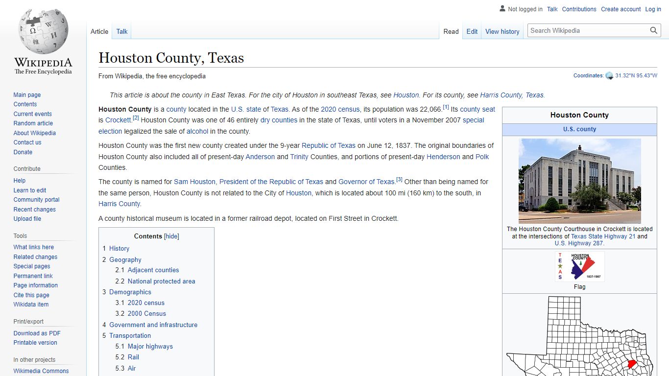 Houston County, Texas - Wikipedia