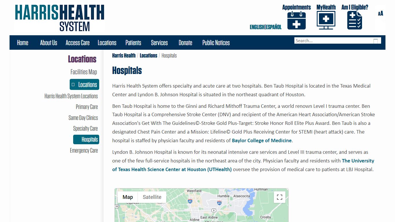 Hospitals - Harris Health System